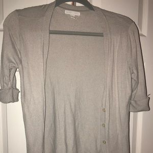 Women’s short sleeve button up sweater